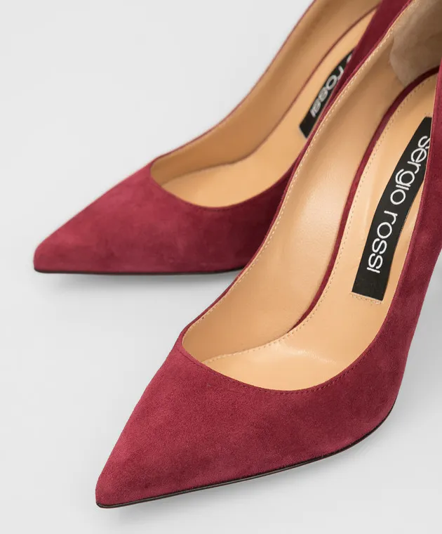 Sergio Rossi Décolleté in camoscio bordeaux A43843MCAZ01
