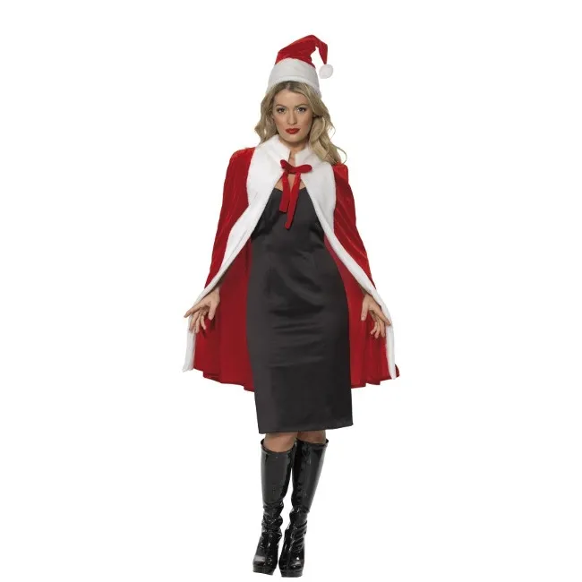 Set Mamma Natale con mantello e cappello