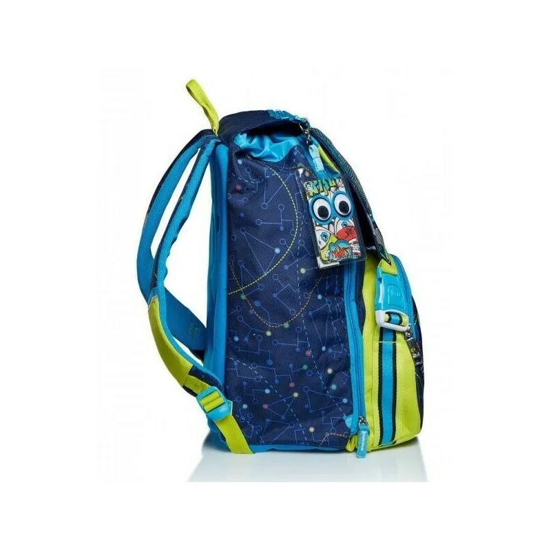 SEVEN SCHOOL PACKSJ GANG LEDTECH BOY BLUE DEEP ZAINO SCUOLA SDOPPI.+ ASTUCCIO 3 ZIP INT.45 PEZZI GIOTTO/FRIXION +OMAGGIO