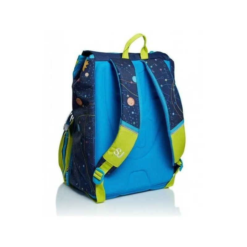 SEVEN SCHOOL PACKSJ GANG LEDTECH BOY BLUE DEEP ZAINO SCUOLA SDOPPI.+ ASTUCCIO 3 ZIP INT.45 PEZZI GIOTTO/FRIXION +OMAGGIO