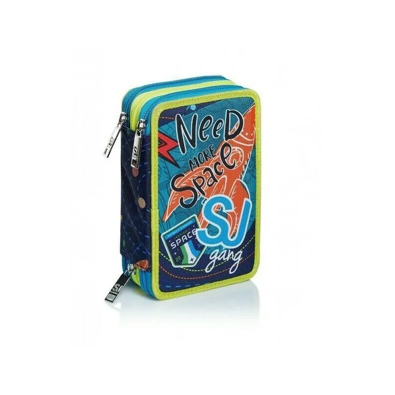SEVEN SCHOOL PACKSJ GANG LEDTECH BOY BLUE DEEP ZAINO SCUOLA SDOPPI.+ ASTUCCIO 3 ZIP INT.45 PEZZI GIOTTO/FRIXION +OMAGGIO