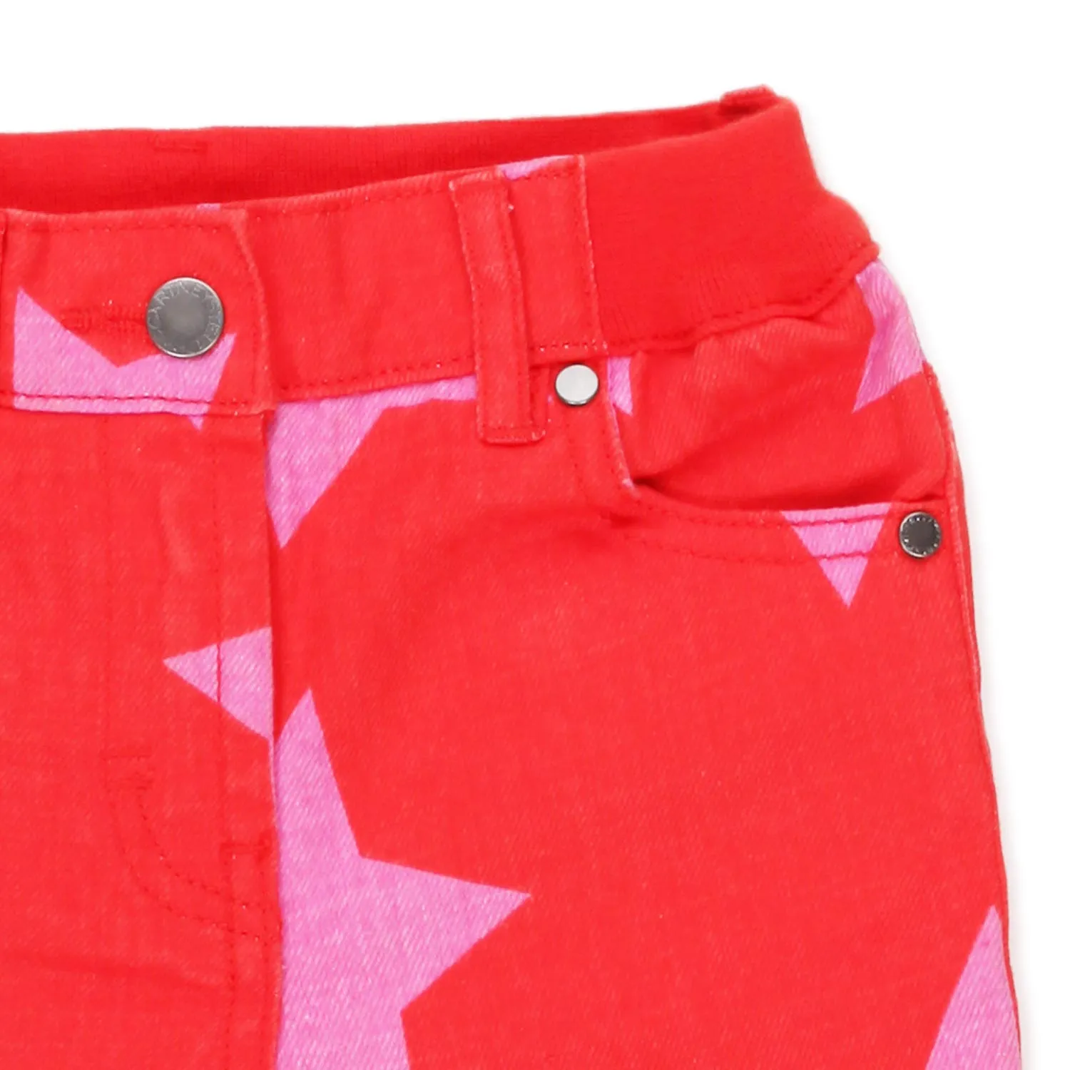 Shorts Rossi Con Stelle Rosa Bambina Baby