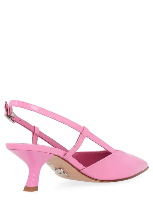 Slingback Sergio Levantesi Coral in vernice rosa