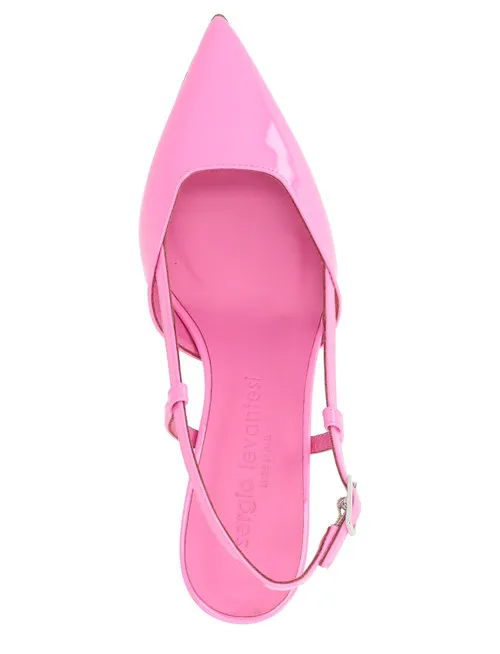 Slingback Sergio Levantesi Coral in vernice rosa