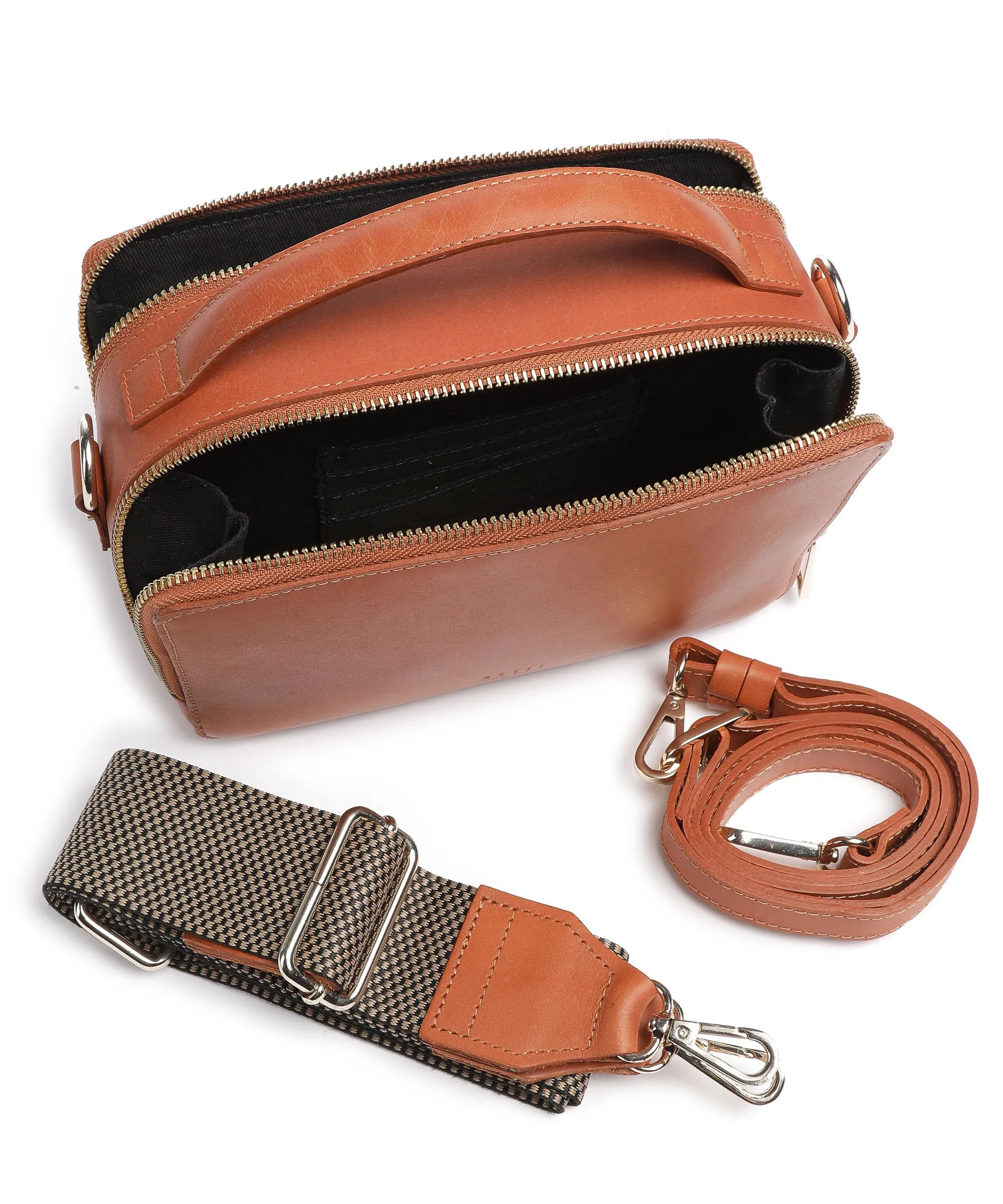  Still Nordic Aggie Aggie Borsa a tracolla pelle a grana fine cognac  