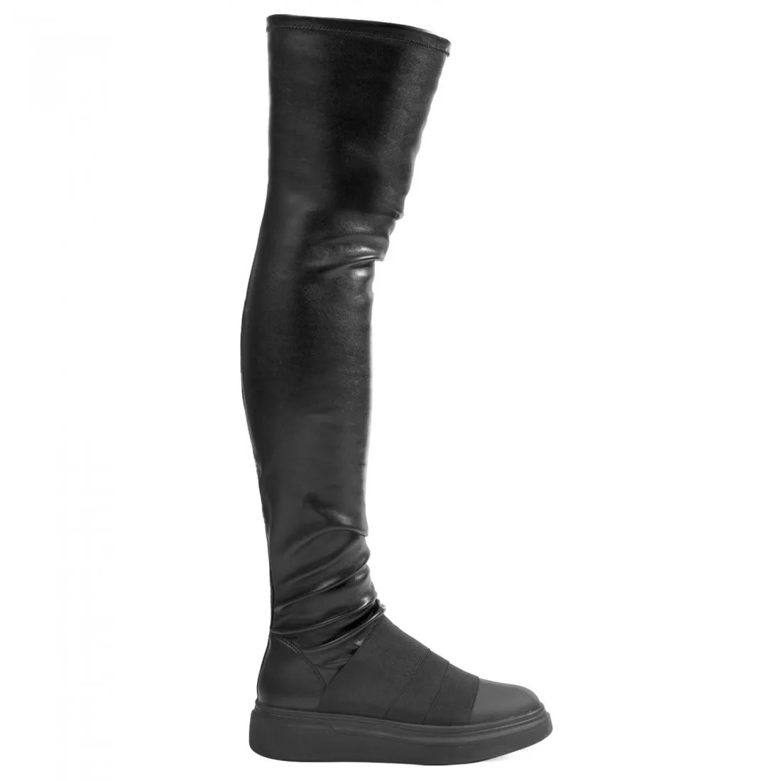 Stivale alto sopra il ginocchio Fessura Edge Superband nero