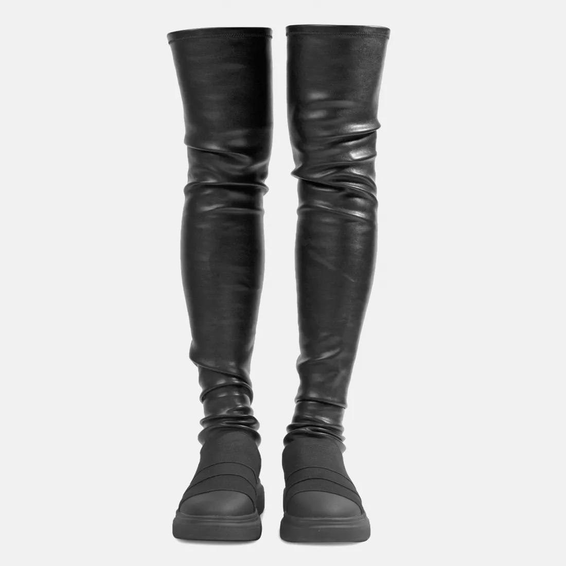 Stivale alto sopra il ginocchio Fessura Edge Superband nero