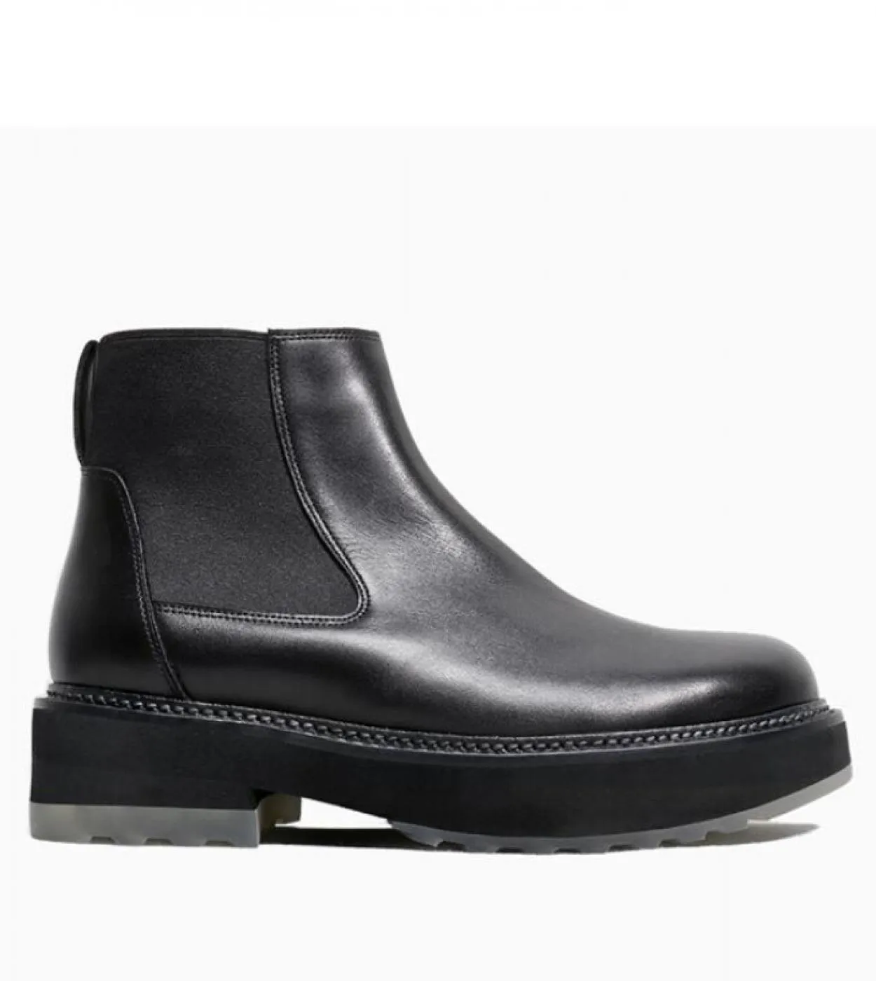 Stivaletti Chelsea da uomo con altezza crescente di 4,5 cm Stivali casual da uomo in vera pelle con suola spessa Stivaletti alti