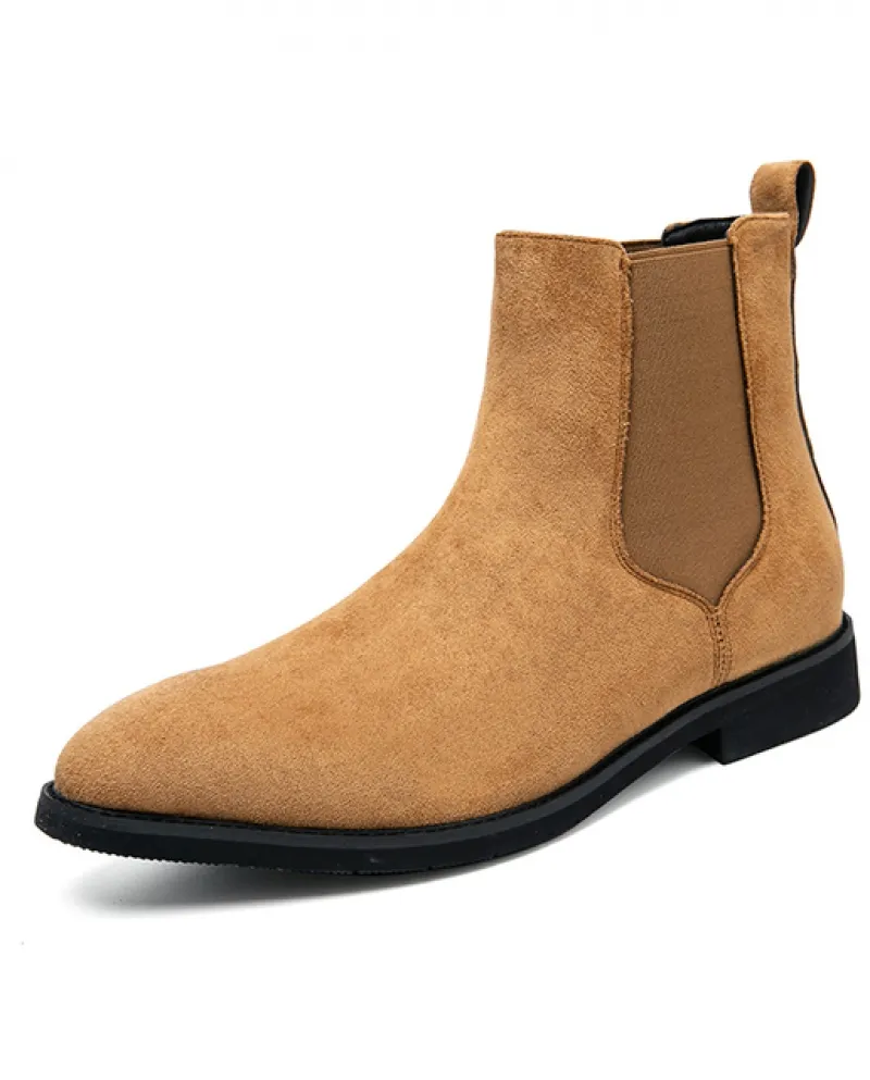 Stivaletti Chelsea da uomo di marca Autunno Inverno Stivali da uomo in pelle spaccata Stivaletti di moda di lusso Stivali di mod