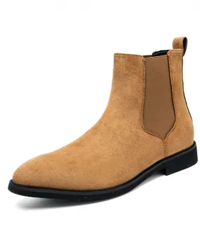 Stivaletti Chelsea da uomo di marca Autunno Inverno Stivali da uomo in pelle spaccata Stivaletti di moda di lusso Stivali di mod