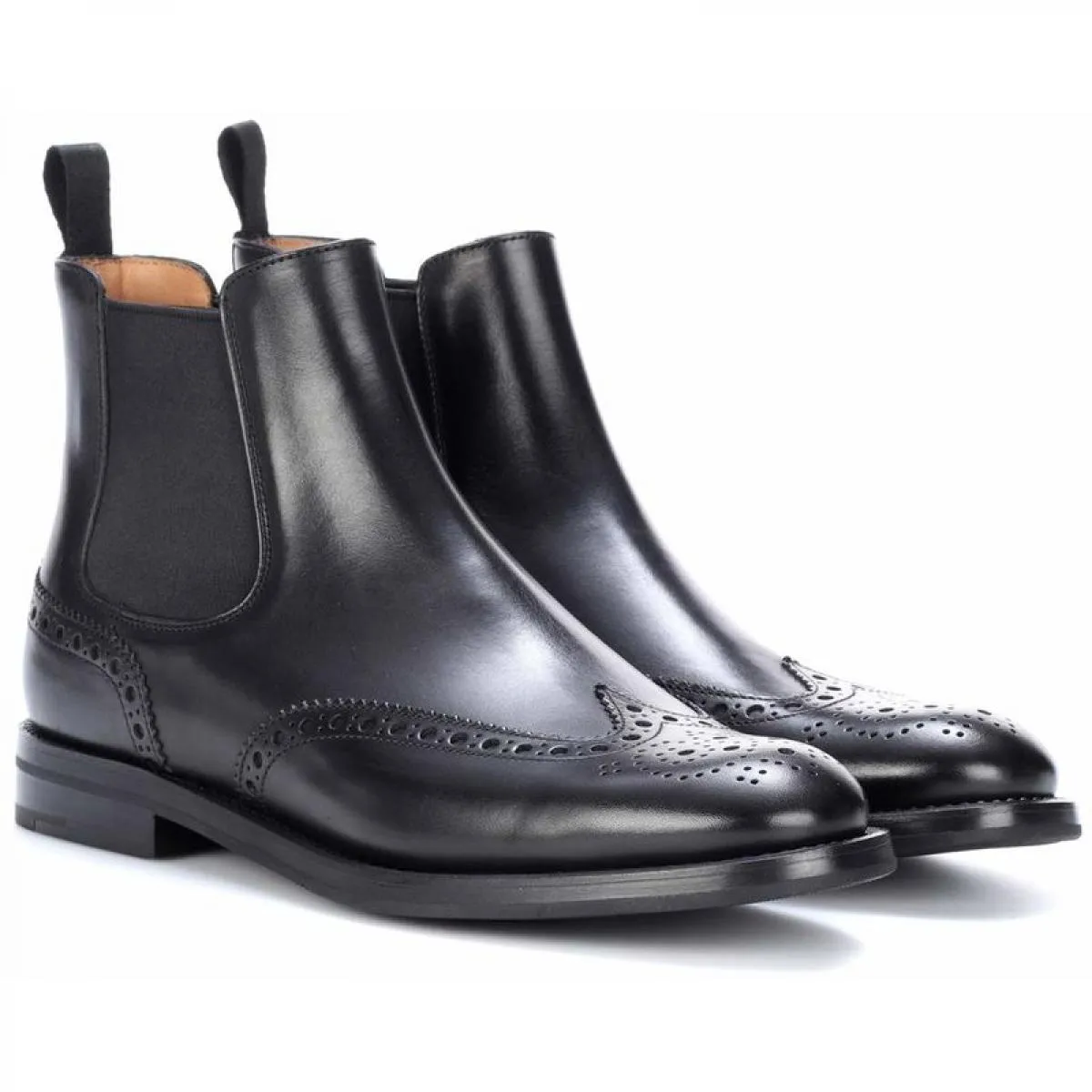 Stivaletti Chelsea di moda di lusso da donna di alta qualità Scarpe brogue intagliate Stivaletti in pelle di mucca Oxford nere a