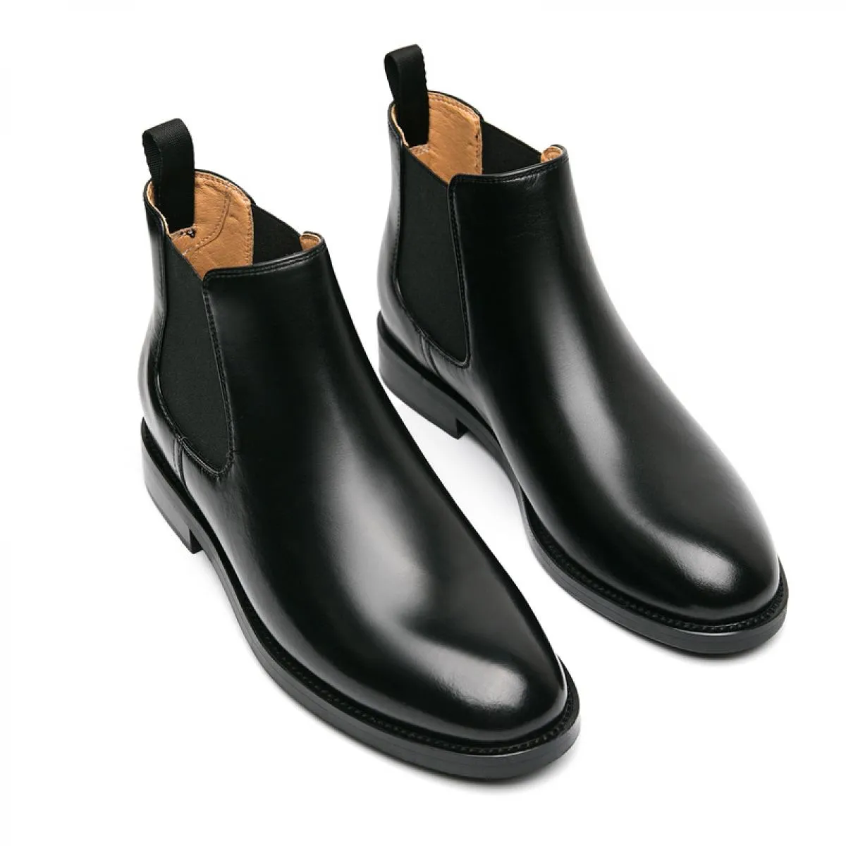 Stivaletti Chelsea di moda di lusso da donna in stile britannico Scarpe in pelle naturale Stivaletti con plateau e punta Zapatos