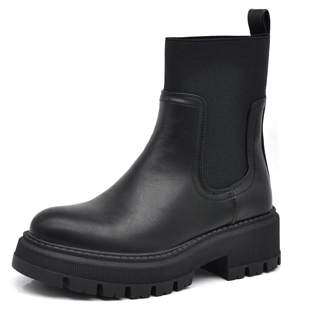 Stivaletti Chelsea Elasticizzato Biker da Donna MP370-3 nero marrone testa di moro