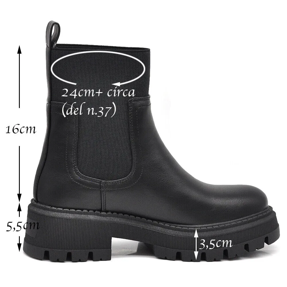 Stivaletti Chelsea Elasticizzato Biker da Donna MP370-3 nero marrone testa di moro