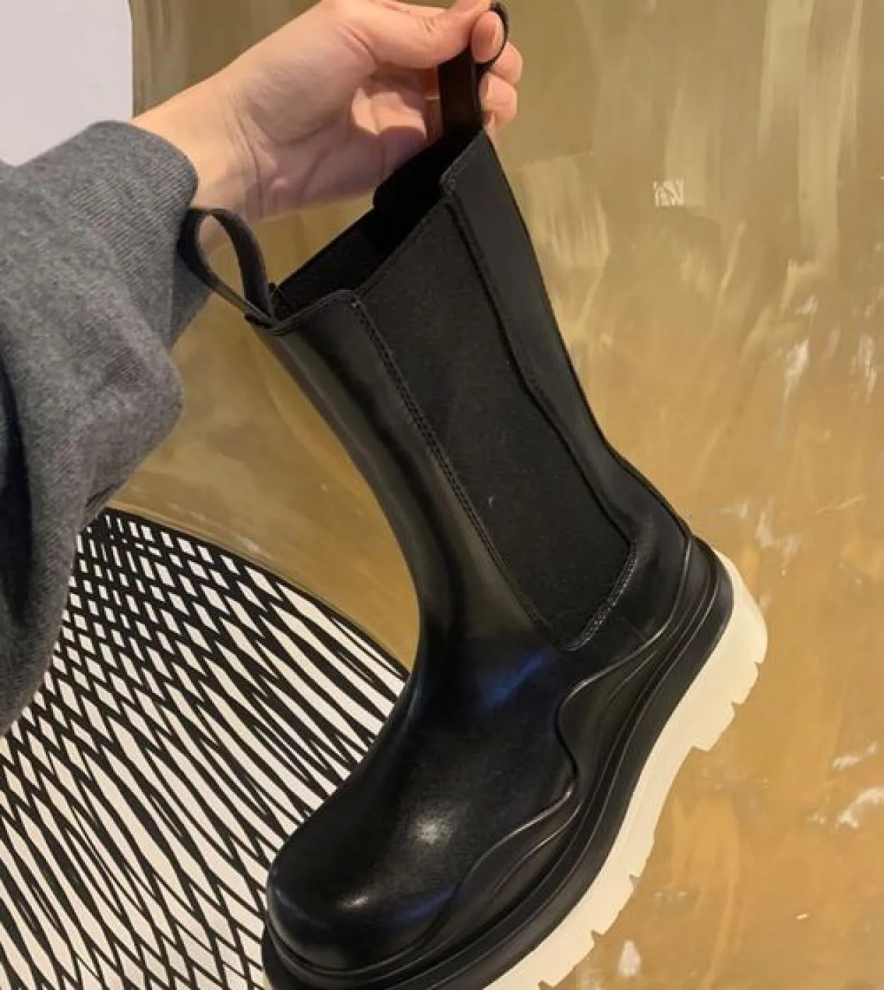 Stivaletti Chelsea uomo di lusso fatti a mano moda uomo stivaletti alti slip on scarpe casual da uomo allaperto altezza crescen