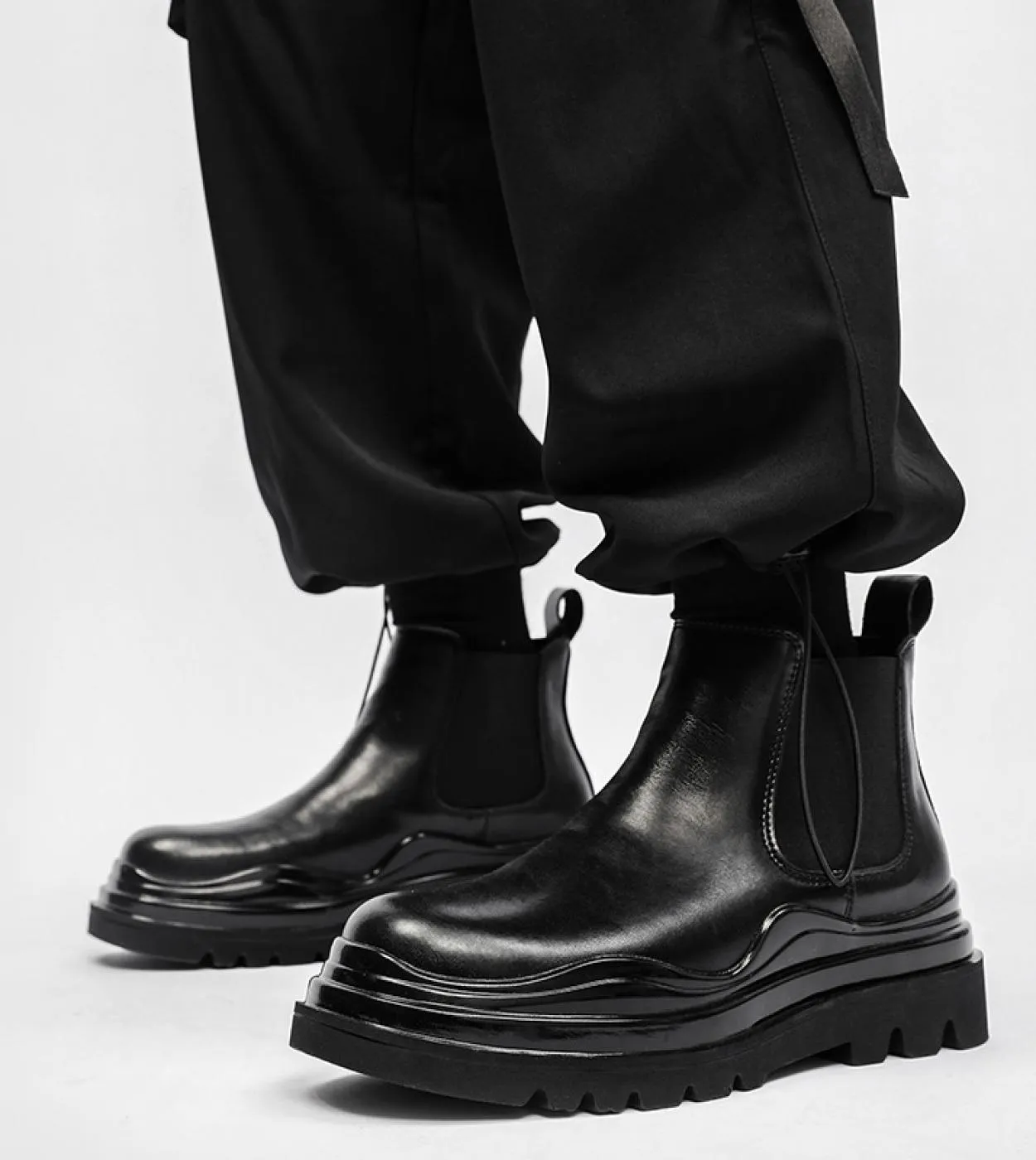 Stivaletti da uomo Chelsea Stivali con plateau da uomo Stivali Chelsea da uomo Scarpe con plateau da uomo Stivali da uomo