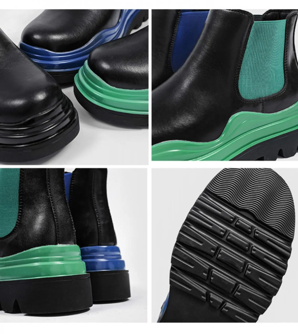 Stivaletti da uomo Chelsea Stivali con plateau da uomo Stivali Chelsea da uomo Scarpe con plateau da uomo Stivali da uomo
