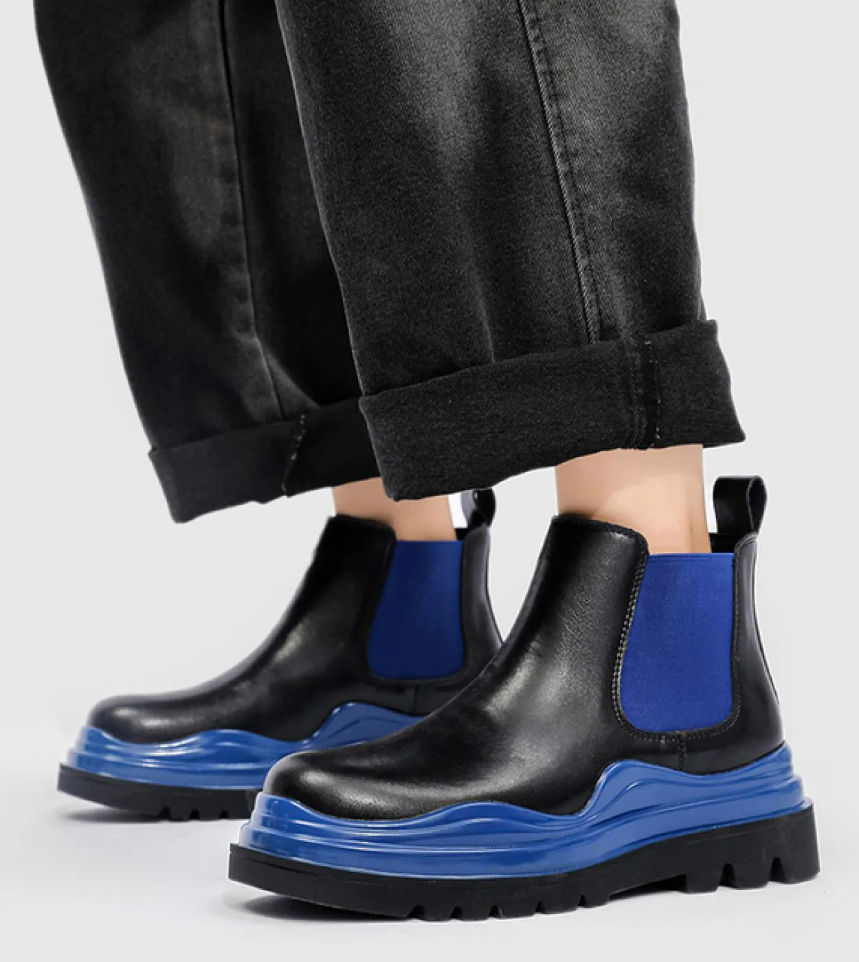 Stivaletti da uomo Chelsea Stivali con plateau da uomo Stivali Chelsea da uomo Scarpe con plateau da uomo Stivali da uomo