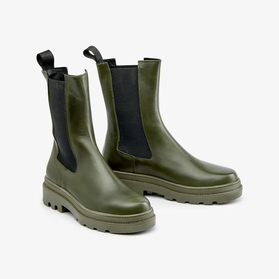 Stivaletto Verde con Elastico