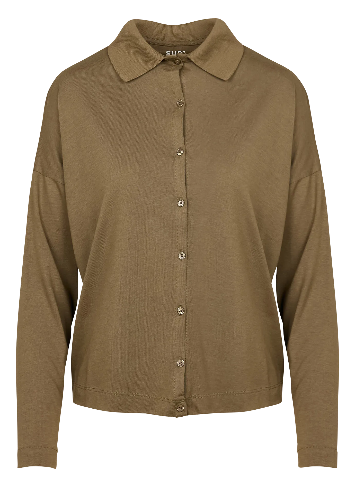  SUD EXPRESS   GIOVANA - Gilet collo a polo in misto cotone | Verde
