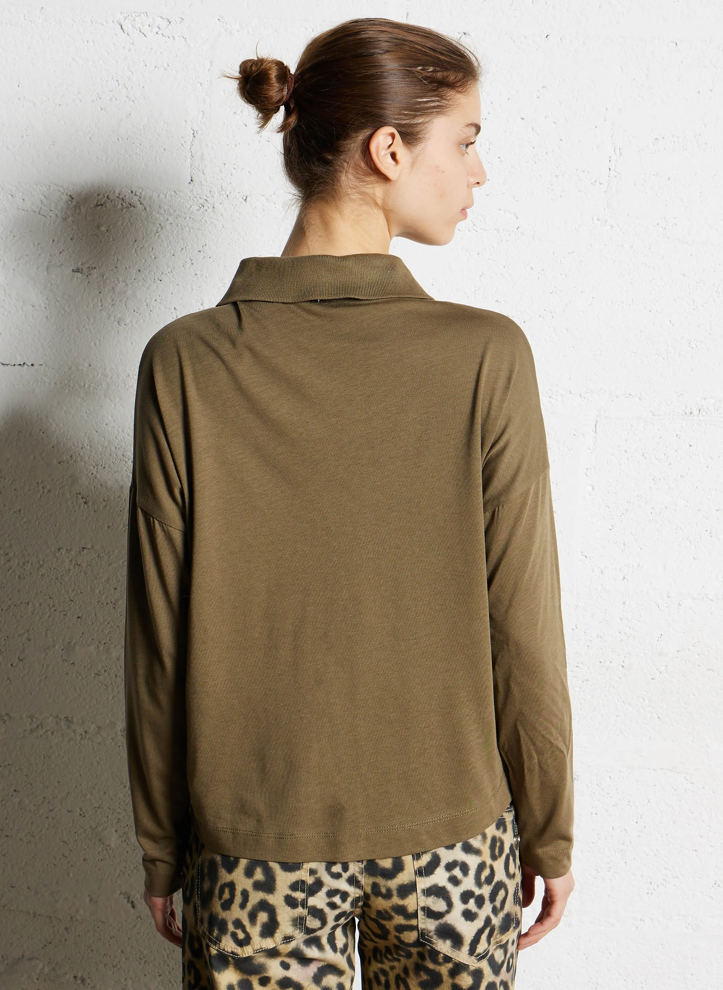  SUD EXPRESS   GIOVANA - Gilet collo a polo in misto cotone | Verde