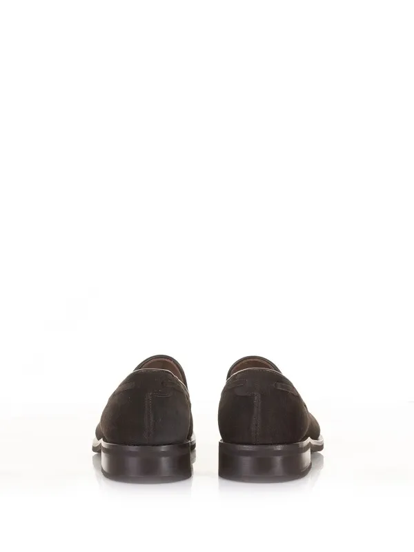 Suede loafers with tassels