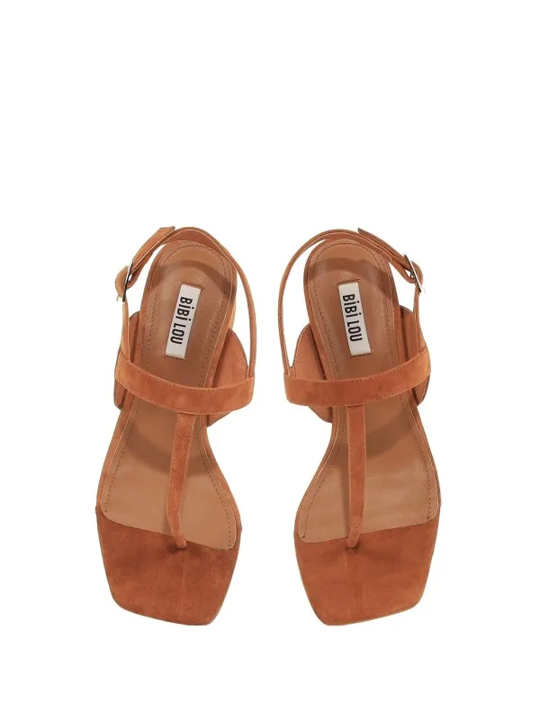 Suede thong sandal