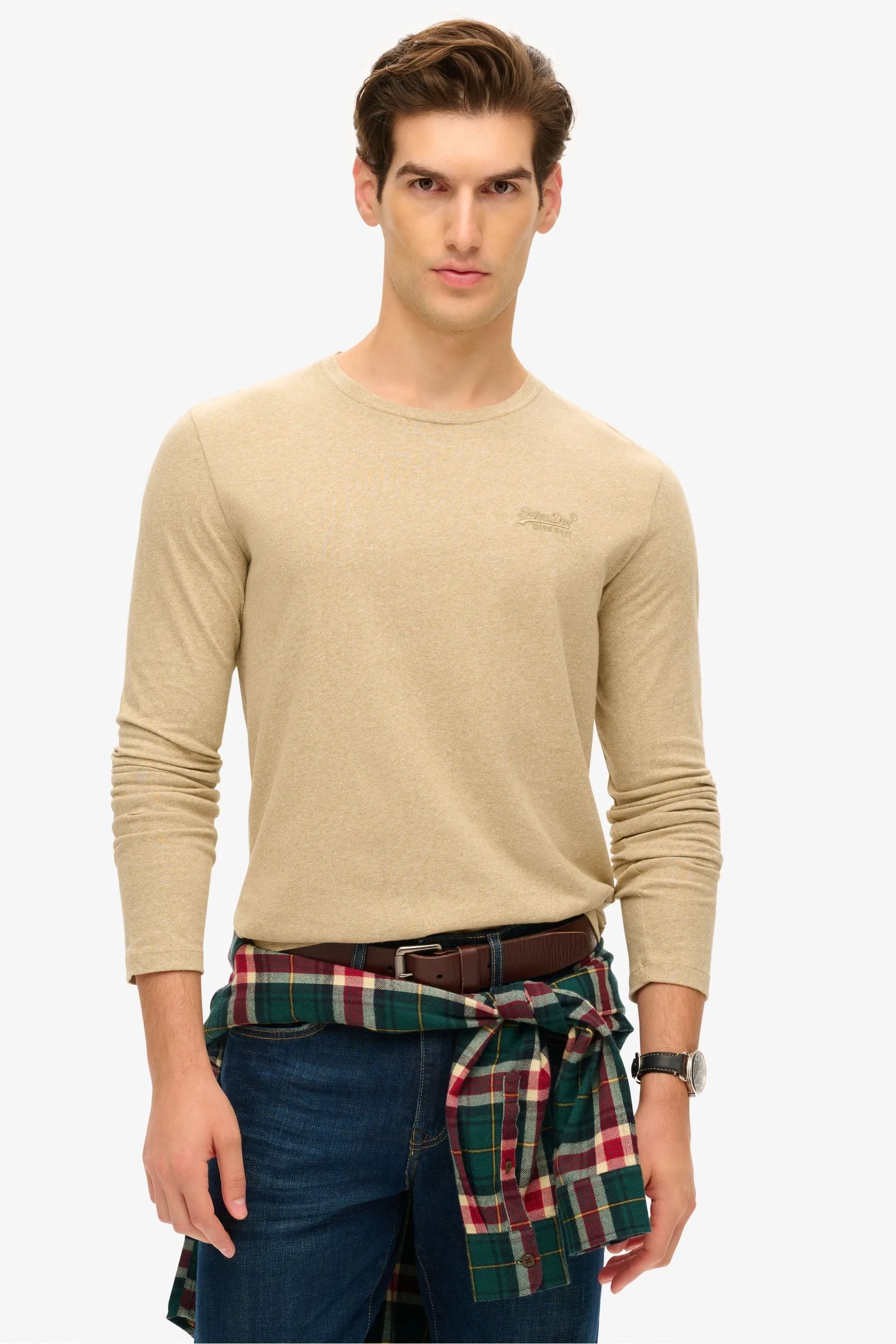 Superdry 100% Cotton Essential Logo Long Sleeve Top    