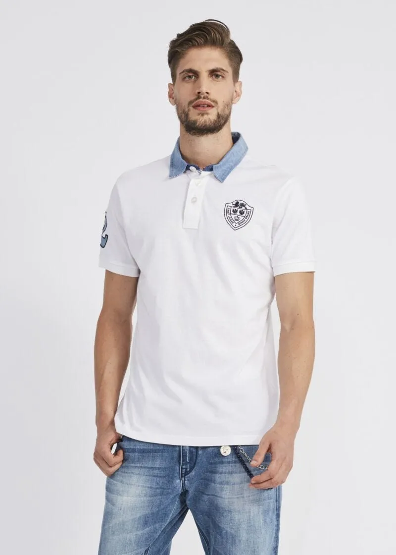 T-shirt polo con collo in oxford