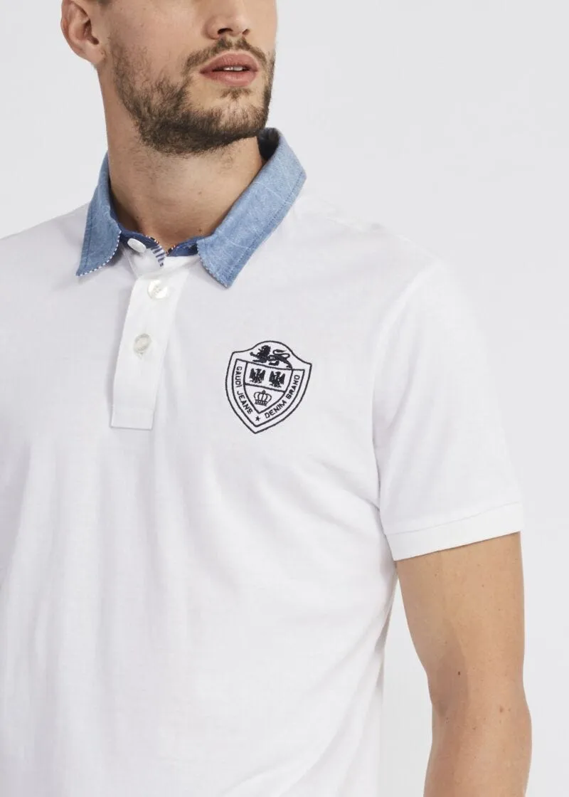 T-shirt polo con collo in oxford