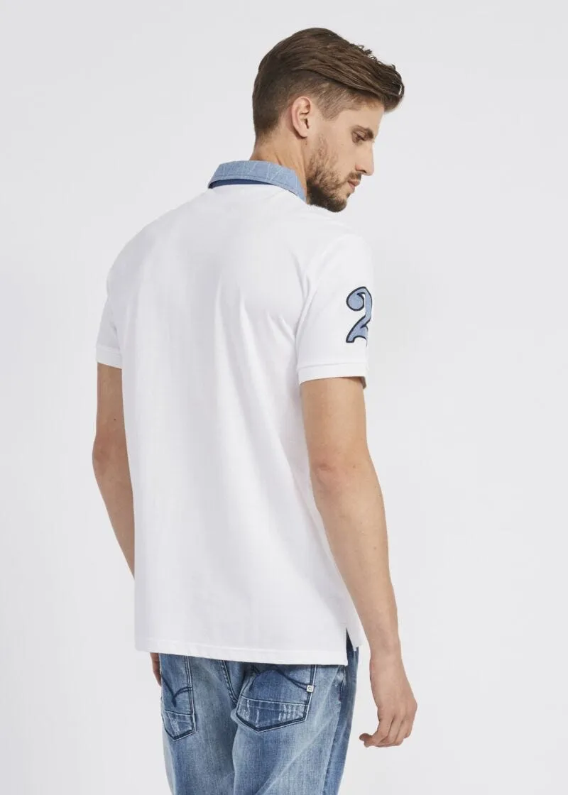 T-shirt polo con collo in oxford