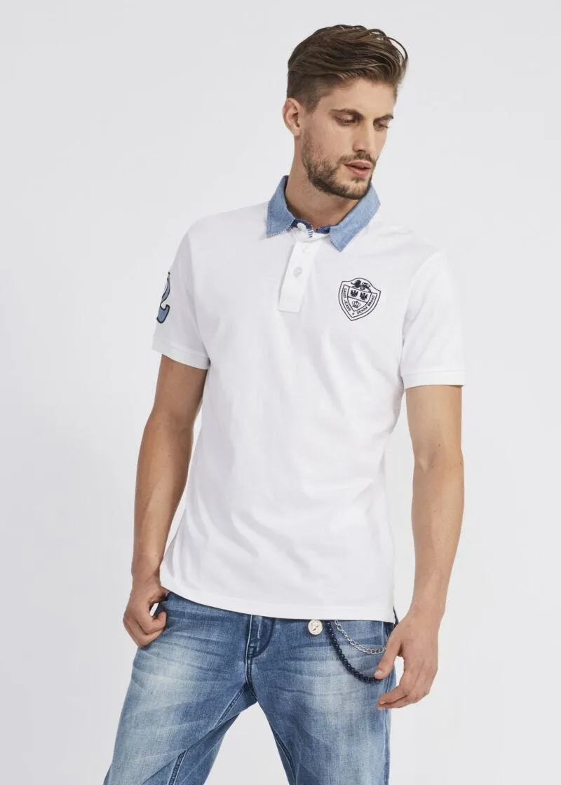 T-shirt polo con collo in oxford