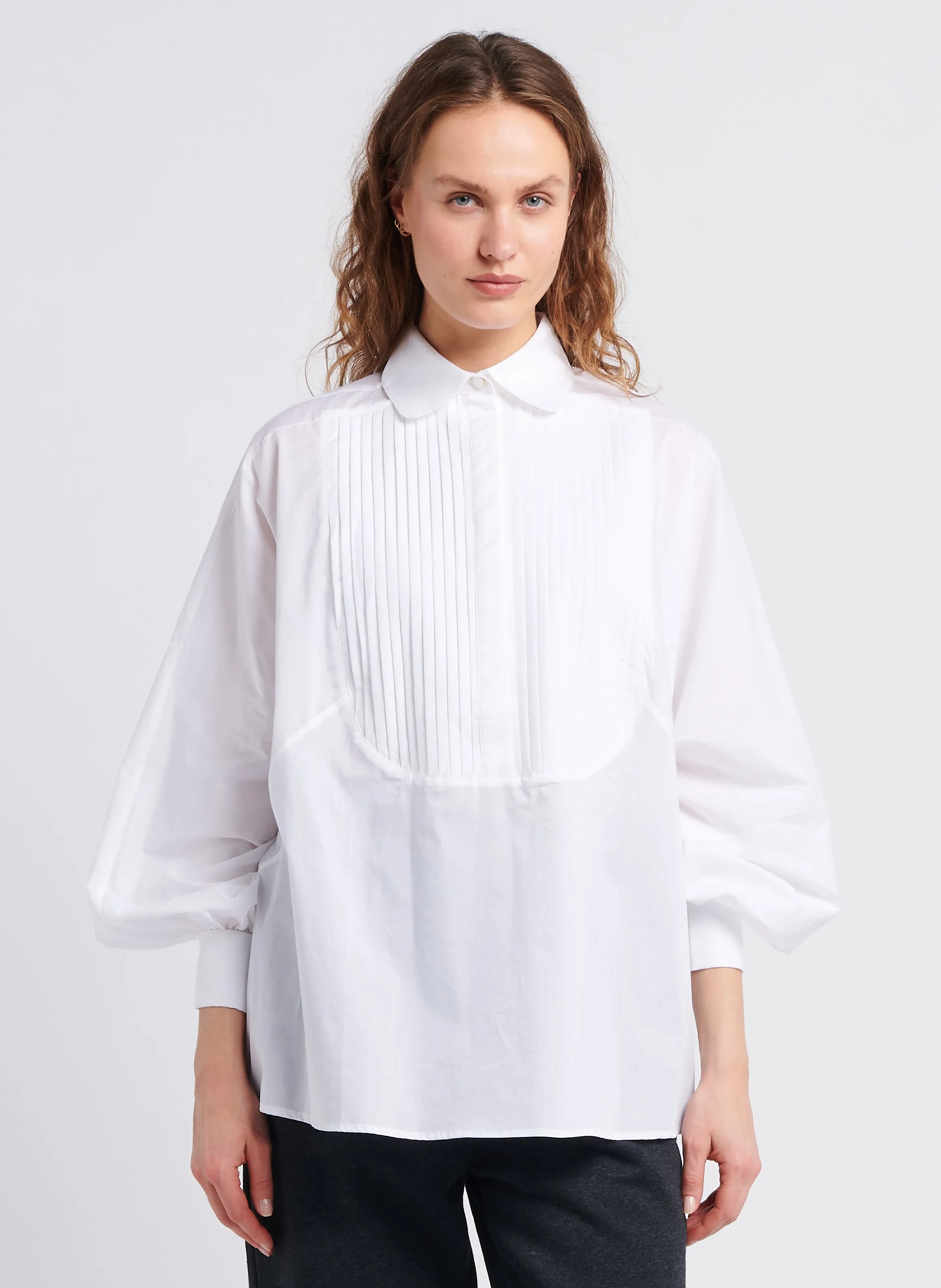  The Label Edition   GATSBY - Camicia dritta collo classico in cotone | Bianco