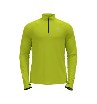 Uomo 1/2 Zip Odlo Axalp Ceramiwarm (sera - primula)