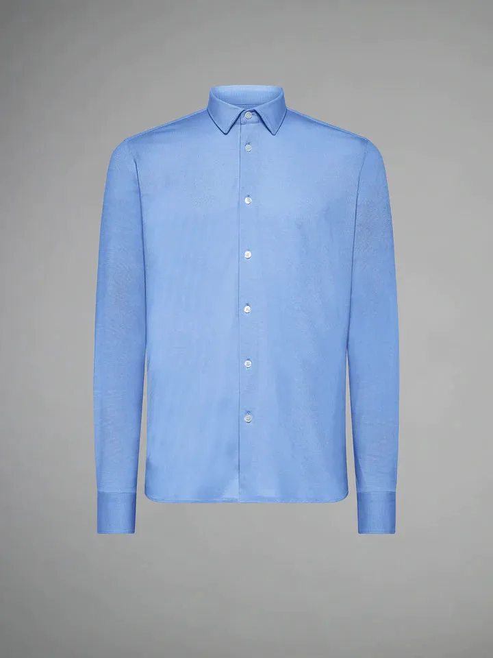 UW3-254 Camicia Oxford Jaquard Open WeekEnd Royal Man  