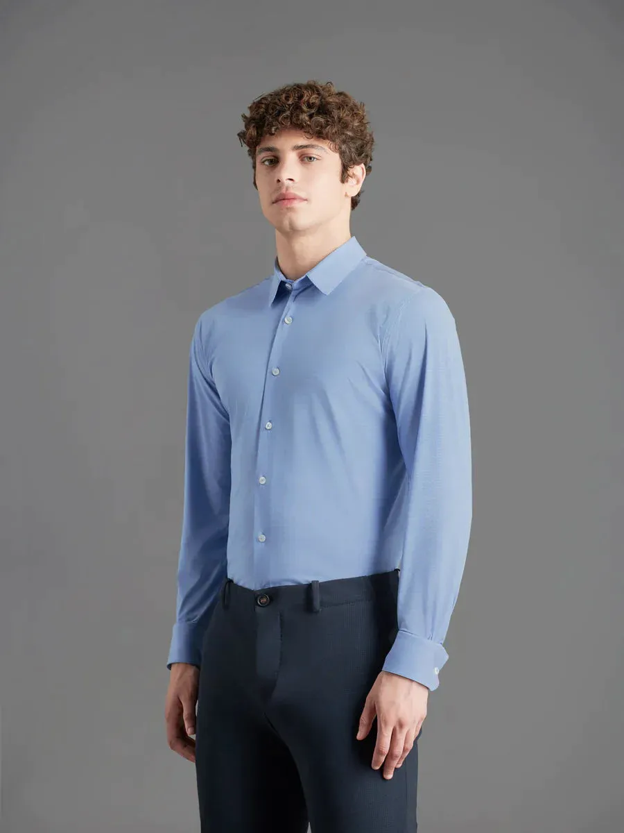 UW3-254 Camicia Oxford Jaquard Open WeekEnd Royal Man  
