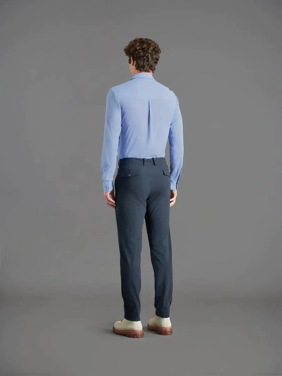 UW3-254 Camicia Oxford Jaquard Open WeekEnd Royal Man  