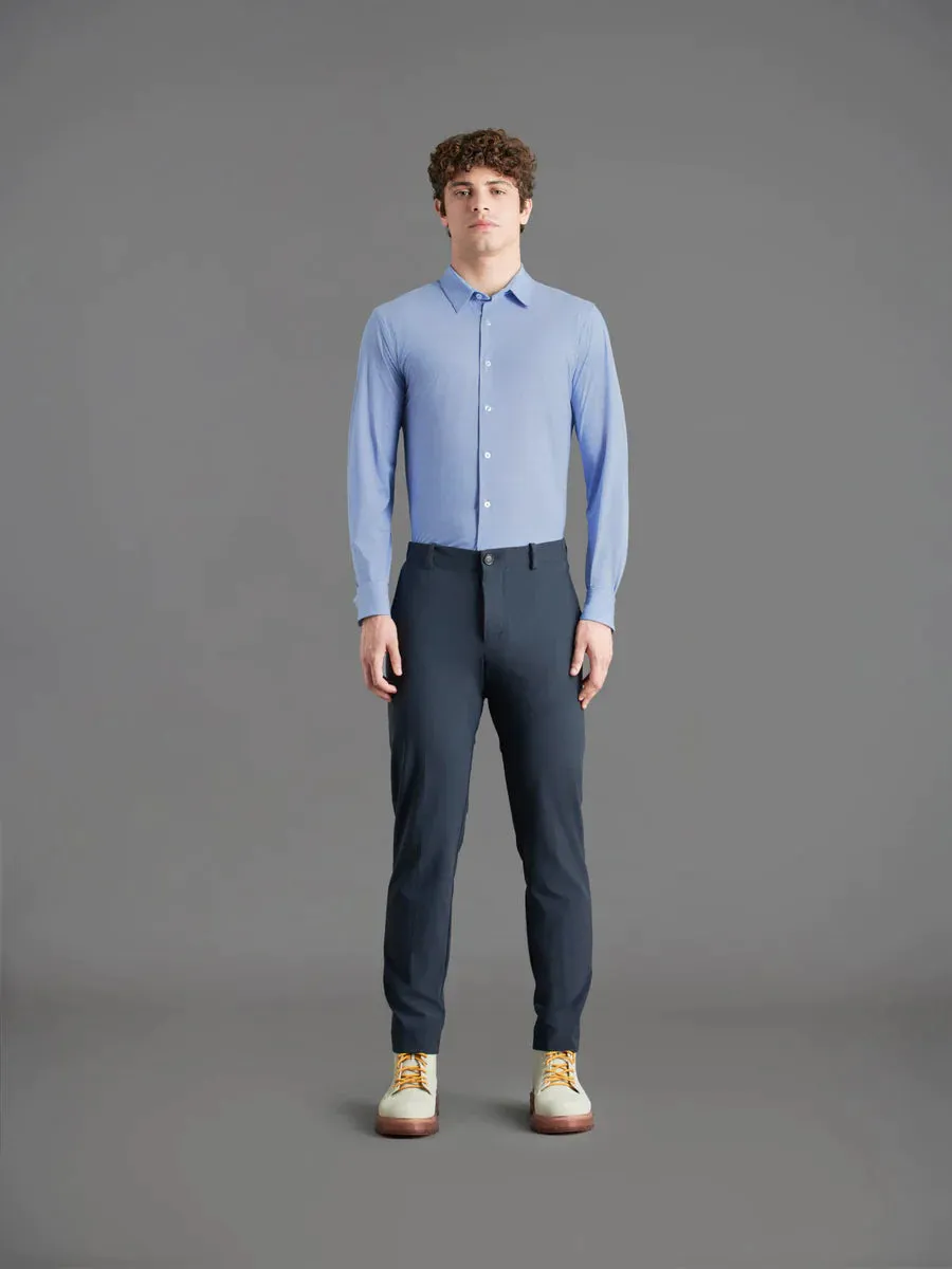 UW3-254 Camicia Oxford Jaquard Open WeekEnd Royal Man  