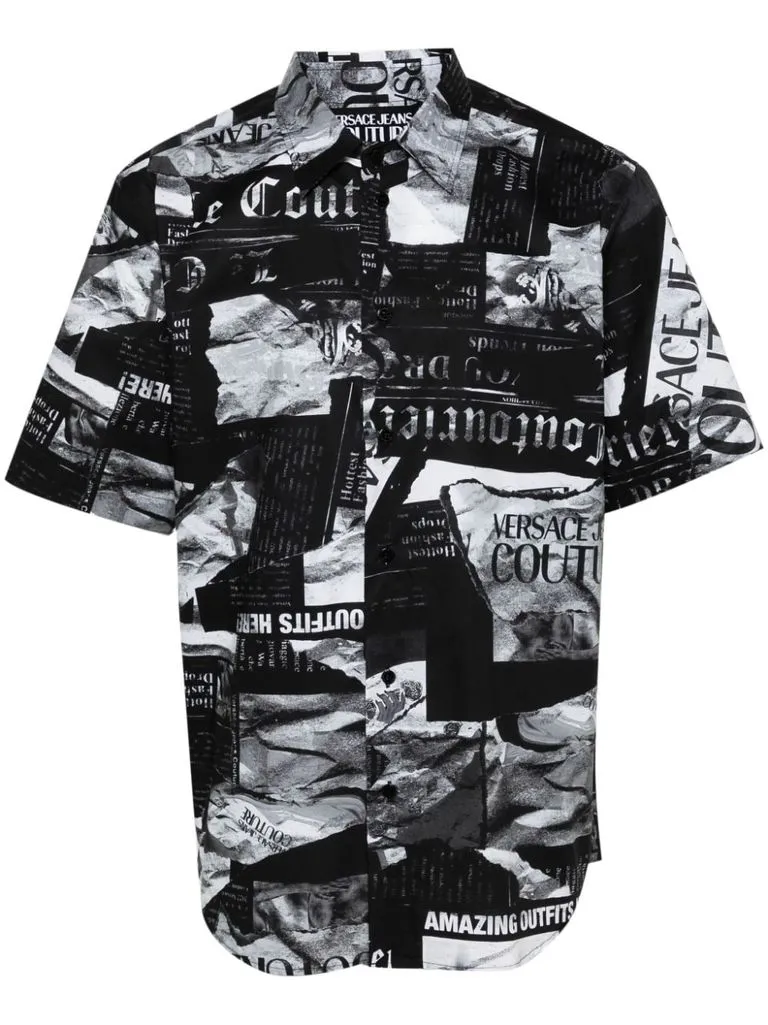 versace jeans couture Camicia stampa rivista