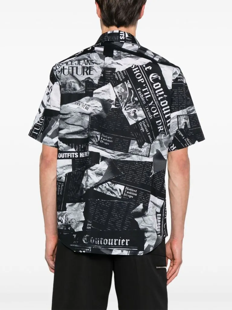 versace jeans couture Camicia stampa rivista
