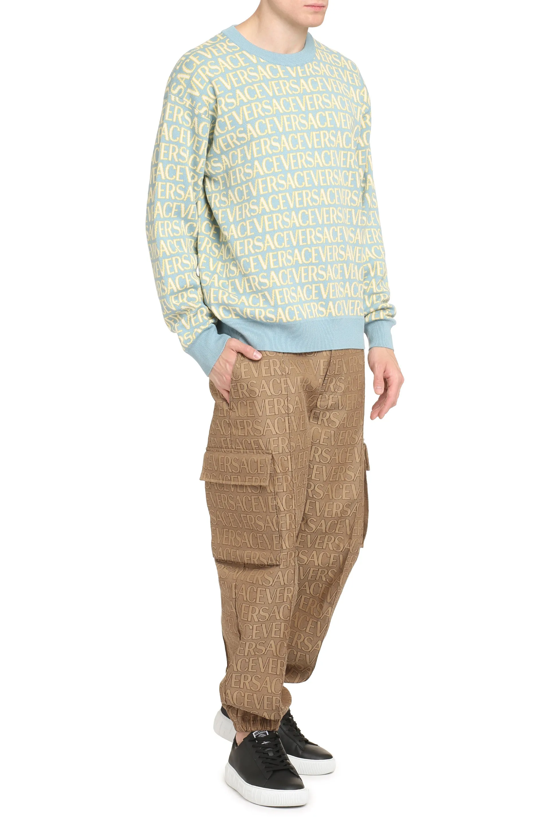 Versace Maglione girocollo in cotone