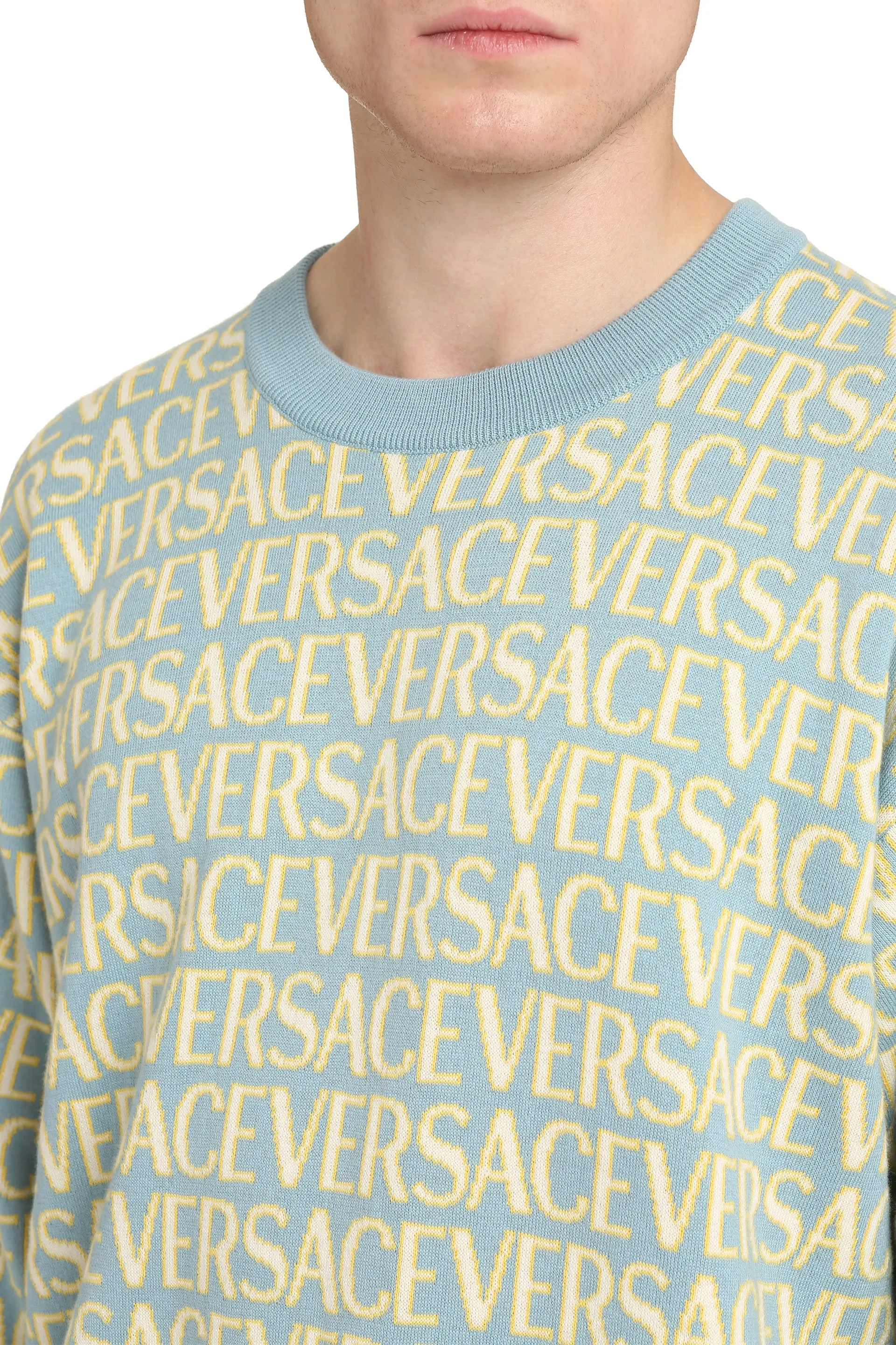 Versace Maglione girocollo in cotone