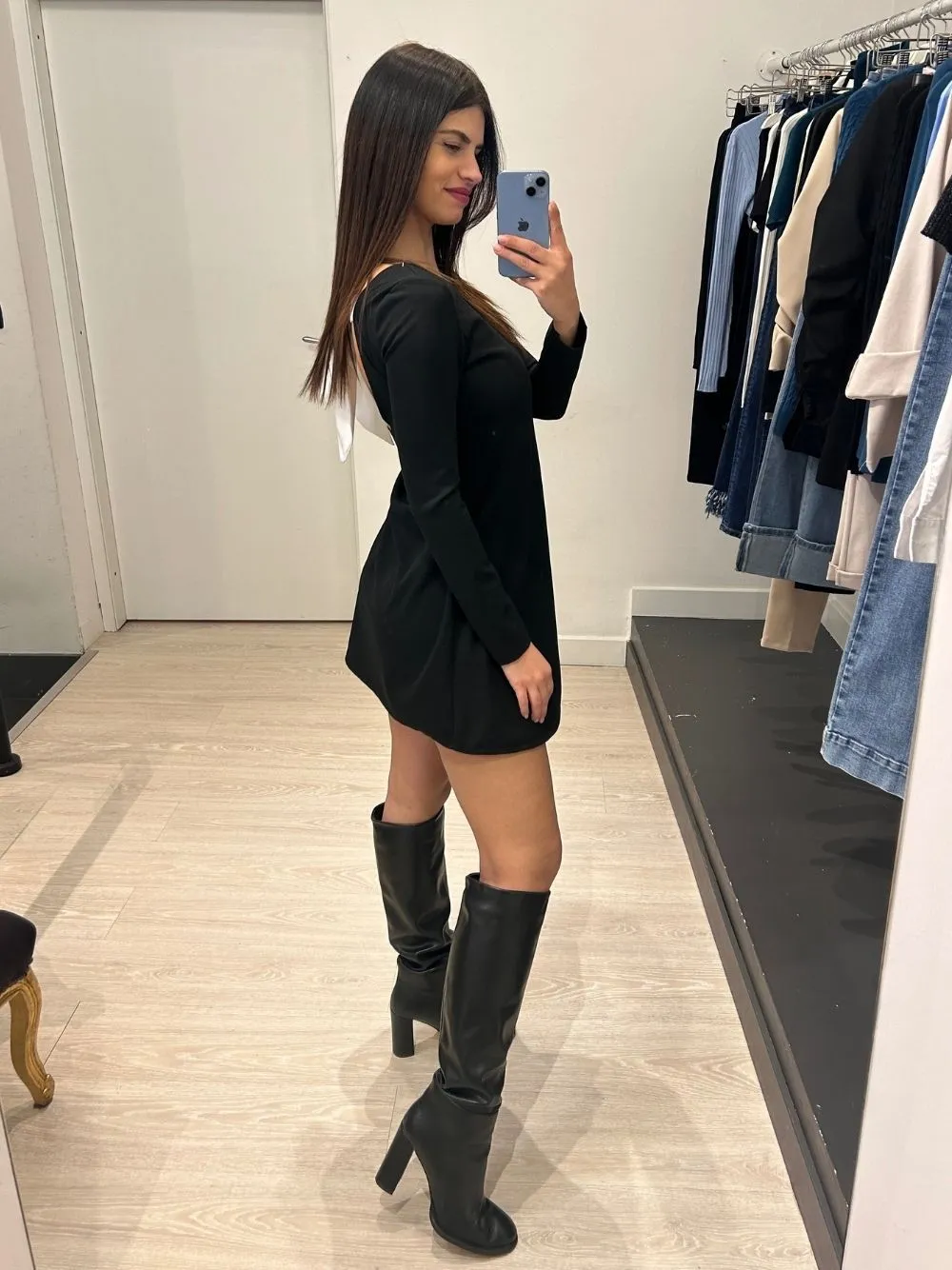 Vestito corto fiocco dietro