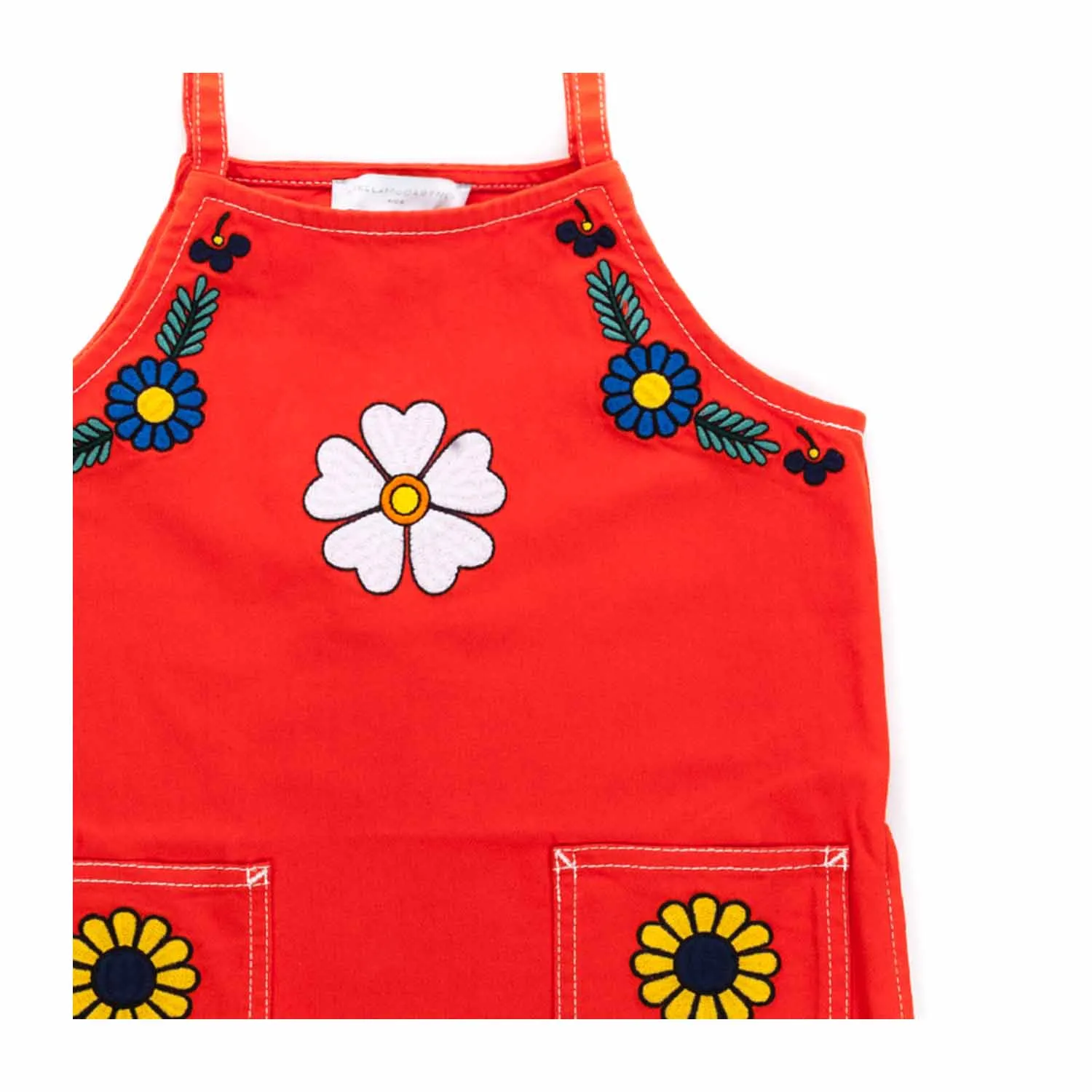 Vestito Denim Rosso Bambina