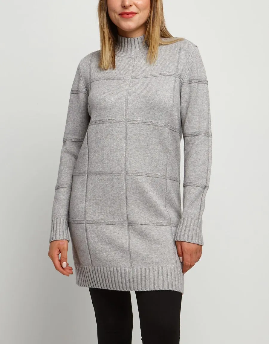 Vestito in maglia grigio