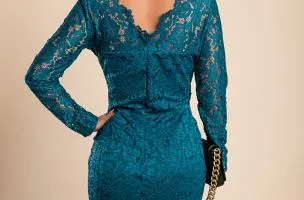 Vestito Madily, color petrolio
