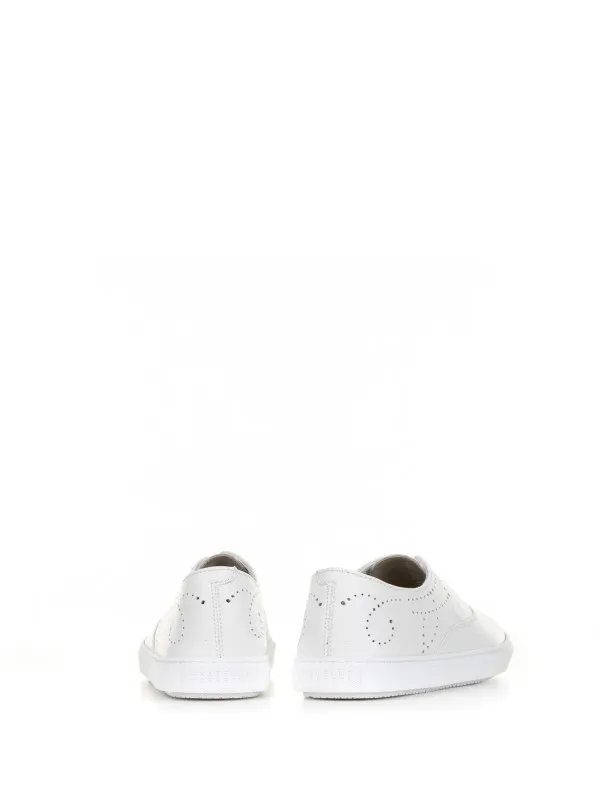 White leather slip-on sneaker