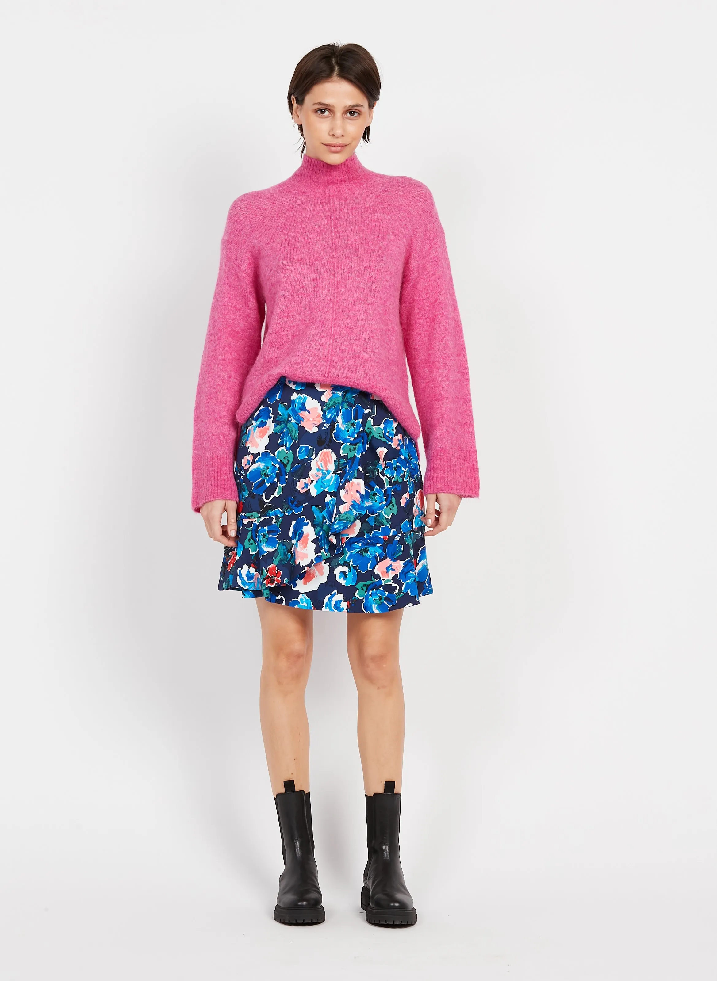  YAS   Gonna corta con stampa floreale | Blu