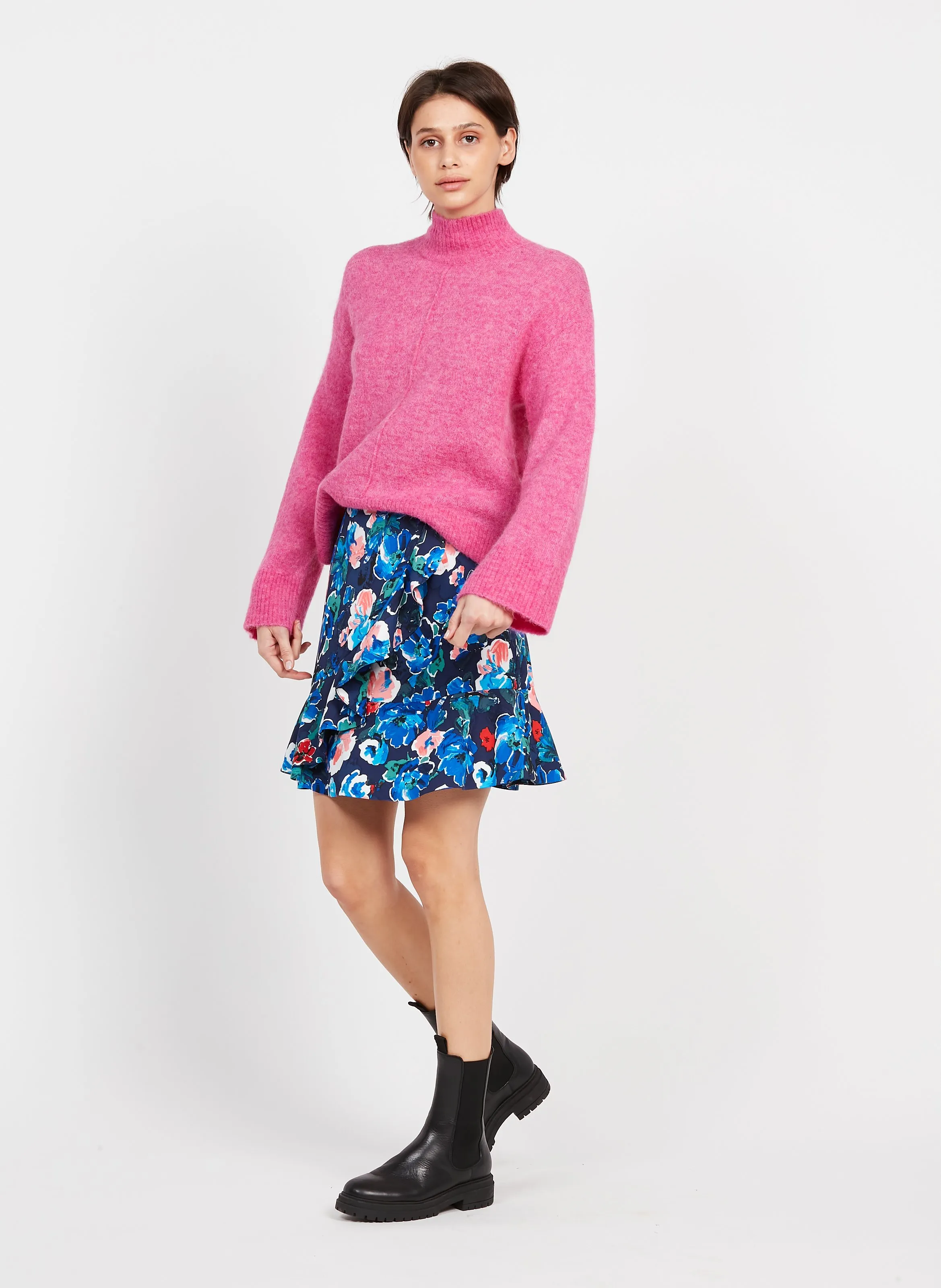  YAS   Gonna corta con stampa floreale | Blu