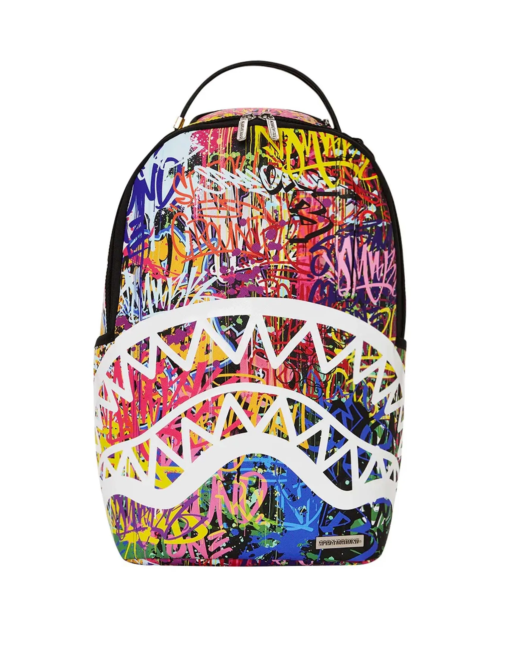 Zaino Lower East Side in similpelle con motivo a graffiti multicolor